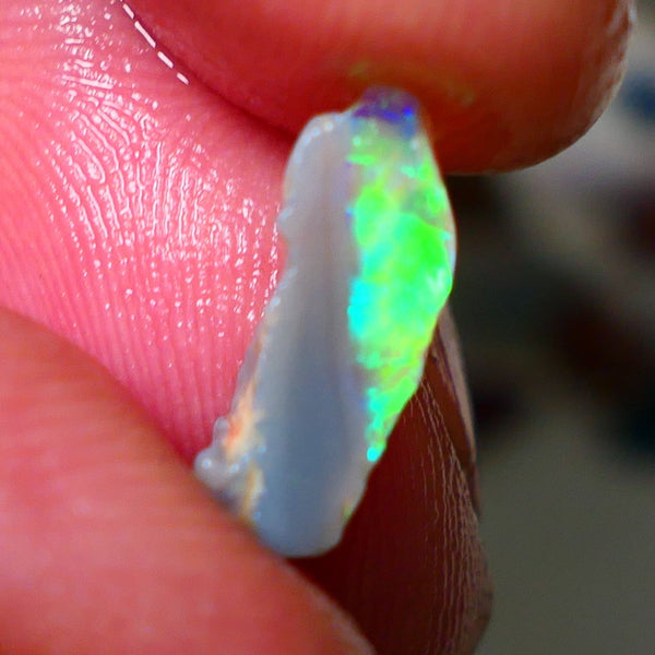 Small Candy to Cut Crystal on dark base 1.80cts Exotic bar with Vivid & Bright fires 14x5x4mm NS144