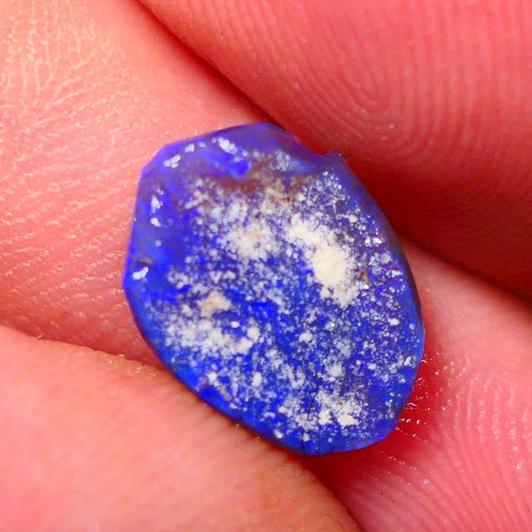 "Moody Blues" Black Crystal Opal Miners Bench® Knobby Rough Rub 2.30cts Amazing Bright Vibrant Blues 13x10x2.5mm NSW028