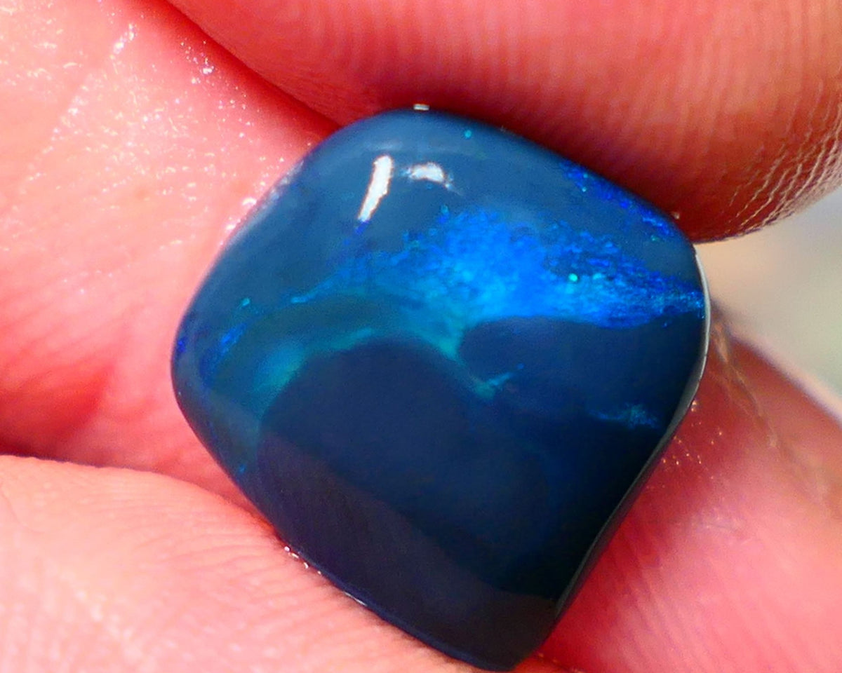 "Ocean Waves" Dark Opal Picture Miners Bench® Knobby Rough Rub 4.90cts Nice Blue/Green fires 15x13x4mm NSW030