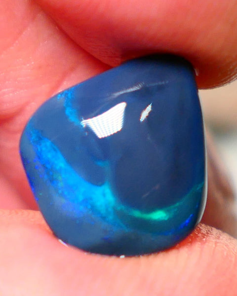 "Ocean Waves" Dark Opal Picture Miners Bench® Knobby Rough Rub 4.90cts Nice Blue/Green fires 15x13x4mm NSW030