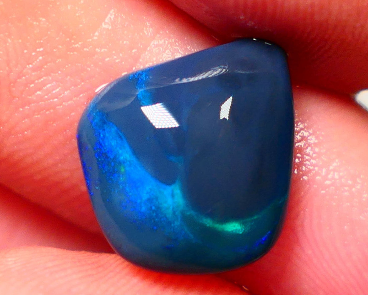 "Ocean Waves" Dark Opal Picture Miners Bench® Knobby Rough Rub 4.90cts Nice Blue/Green fires 15x13x4mm NSW030