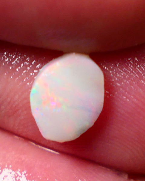 Lightning Ridge Rough / Rub Light Base Seam opal Miners Bench® 1.10cts Pink / Red dominant M.Fires 9x6x3mm NS164