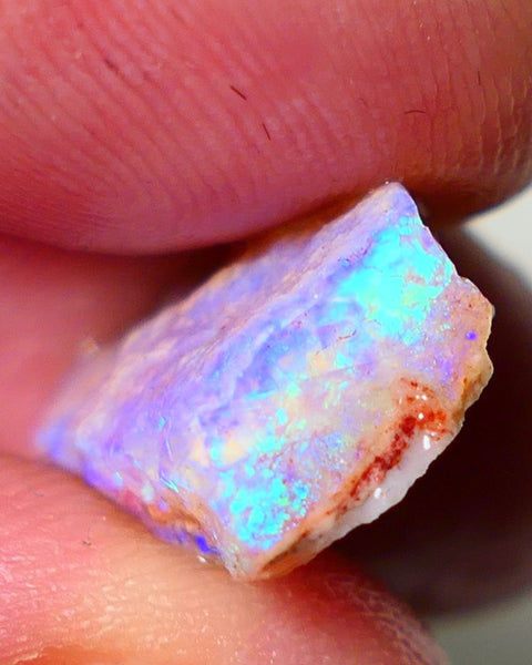 Coober Pedy Rough Opal 7.50cts Crystal/Light Seam showing nice Blue/Green Colours in flat bar 19x14x5mm NS199