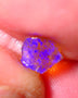 Lightning Ridge Opal Dark Crystal Base Seam Rough Rub 0.55cts Clean Gem Bright Blue fires 7x6x1.5mm NS186