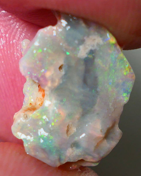 Mulga Rough Opal 4.75cts Dark Base Seam Nice Yellow/Orange Dominant M.fires to Cut / carve & polish 18x14x4mm NSW033