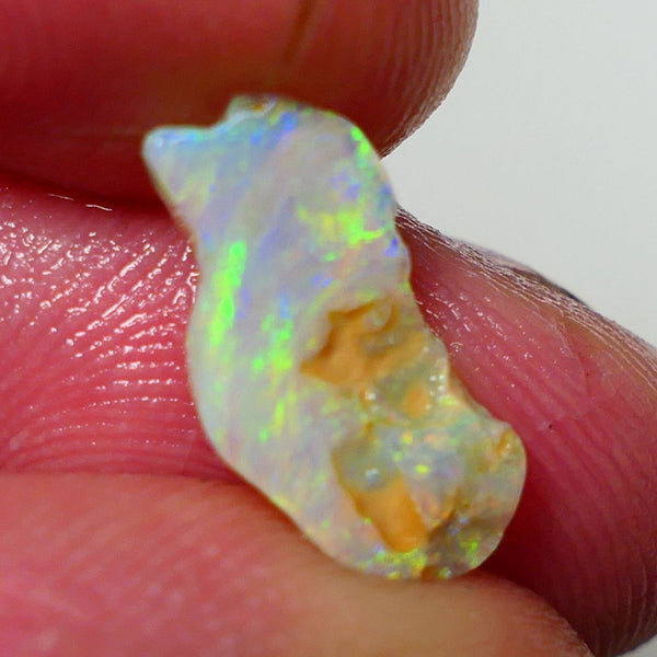 Lightning Ridge Rough Opal 2.25cts Crystal Seam showing Nice multi colours 16x7x4mm NS303