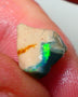 Lightning Ridge Opal Crystal on Black Base Knobby Rough Rub 3.25cts Super Bright Vibrant Green dominant fires 10x9x7mm NS325