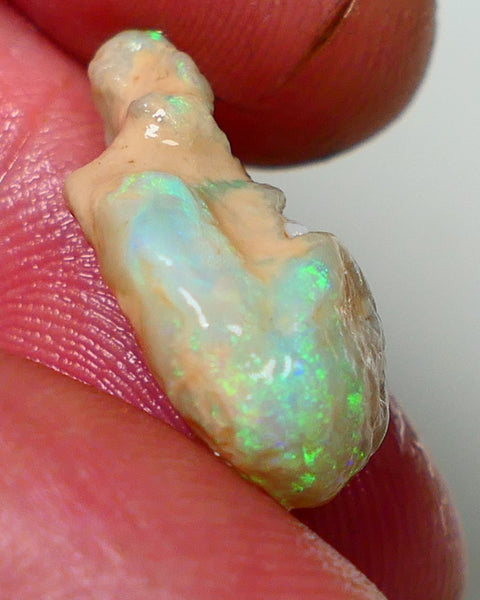 Lightning Ridge Rough Opal 7.30cts Crystal Knobby showing Gorgeous Multicolours 20x11x7mm NS324