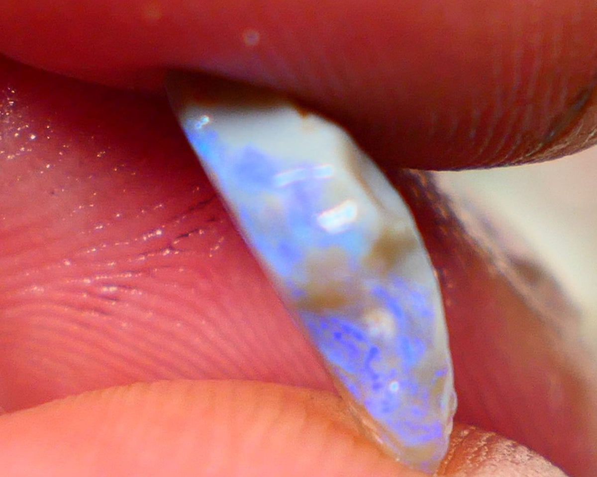 Lightning Ridge Rough Opal 2.25cts Dark Base Seam Bright  Blue Bar 12x10x3mm NS340