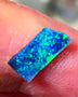 THANK U  AUCTION Gorgeous L/Ridge Black opal rub/rough/preform 0.60cts Suitable for inlay or backing Stunning Greens & blues 11x5x1.6mm NS354