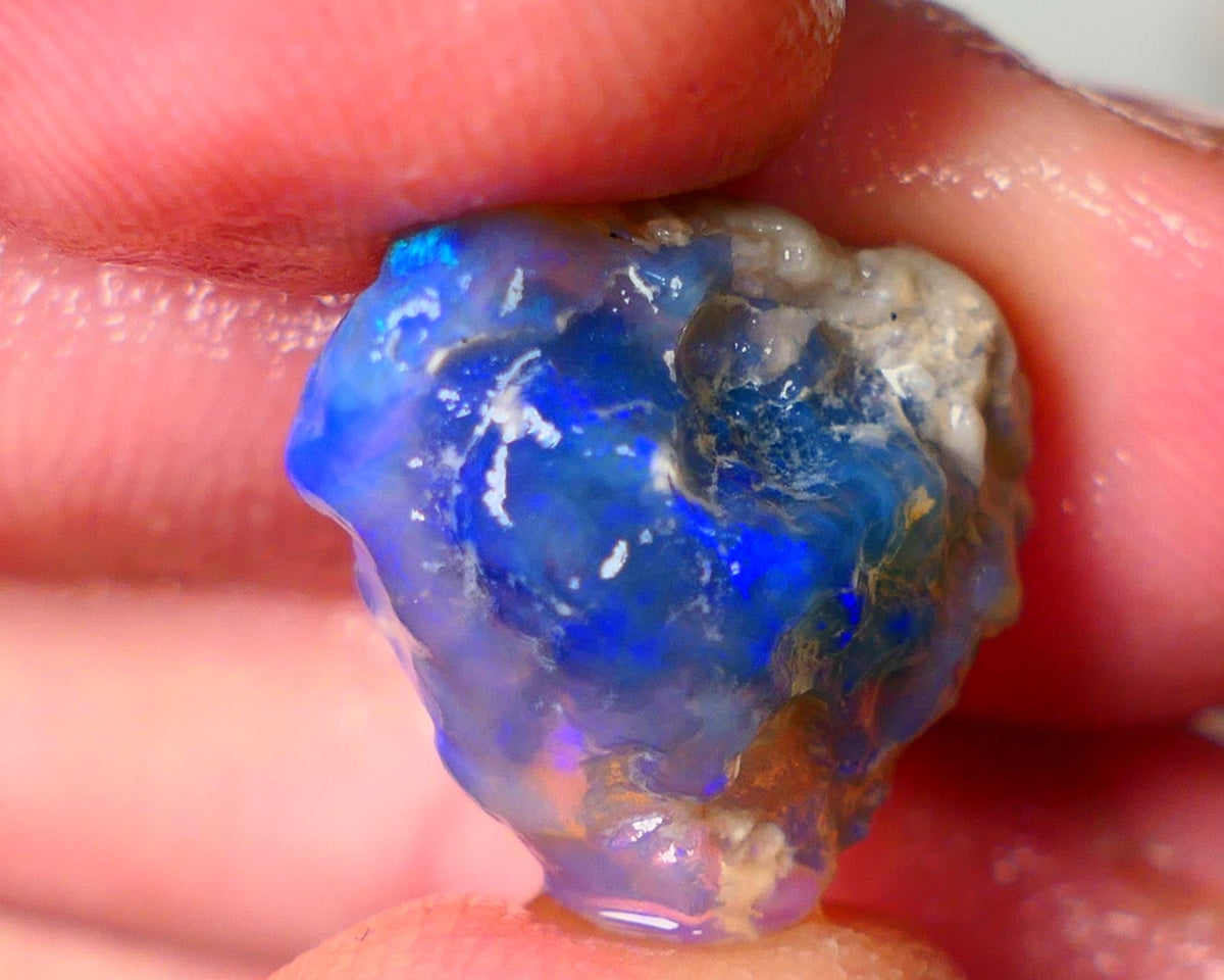 Lightning Ridge Knobby opal rough showing nice bright colours details to come 12.75cts 17x16x10mm ALP106