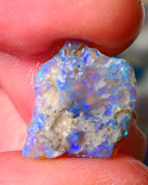 Lightning Ridge Knobby opal rough showing nice bright colours details to come 5.00cts 17x13x4mm ALP104