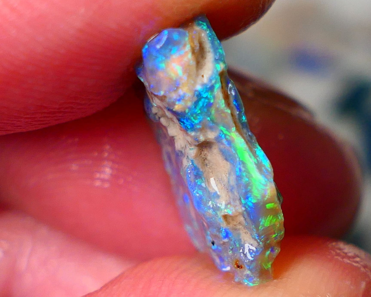 Lightning Ridge Knobby opal rough showing nice bright colours details to come 5.00cts 17x13x4mm ALP104