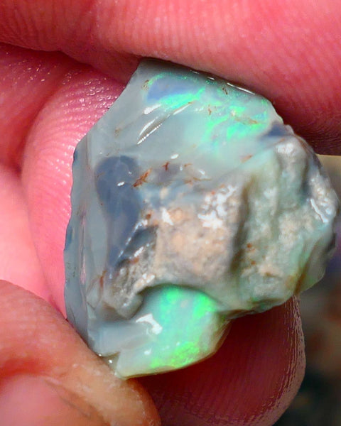 Lightning Ridge Knobby opal rough 15.50cts showing nice bright Multi colours 21x19x8mm ALP135