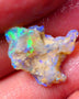 Lightning Ridge Gamble Crystal opal rough 4.50cts showing nice bright colours 19x16x4mm ALP137