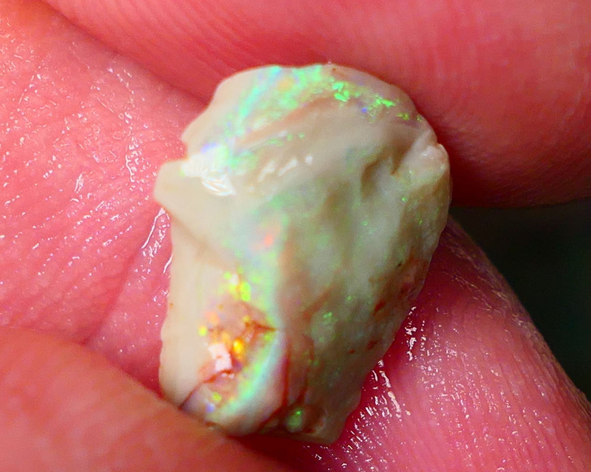 Lightning Ridge Seam opal rough 3.15cts Gorgeous Vibrant & Super bright Multifires 13x10x4mm ALP150