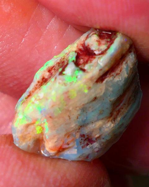 Lightning Ridge Gamble opal rough showing nice bright colours details to come cts ALP1xx