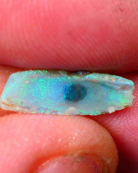 Gorgeous L/Ridge Dark Crystal opal rub/rough 1.40cts Suitable for inlay or backing Stunning Greens & blues 17x6x2mm Auction44