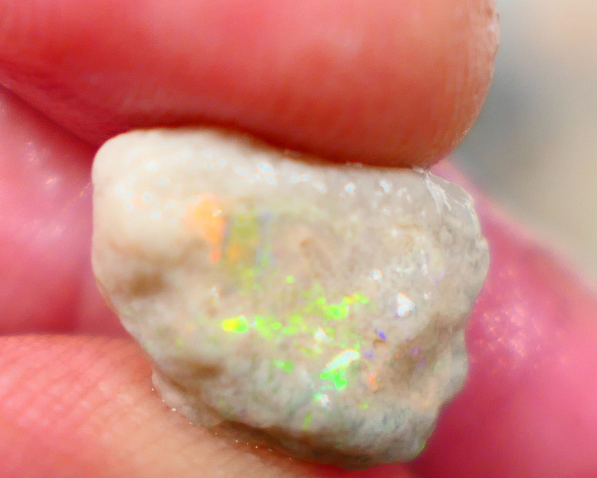 Lightning Ridge Crystal Knobby Rough Opal formation 5.75cts Small sized But Packing Bright Vibrant Multicolours sold as Gamble 14x11x9mm Auction99