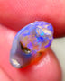 Lightning Ridge Crystal knobby opal rub rough 3.75cts Bright Blues exposed with some clay/sand host to work around 14x11x5mm Auction 133