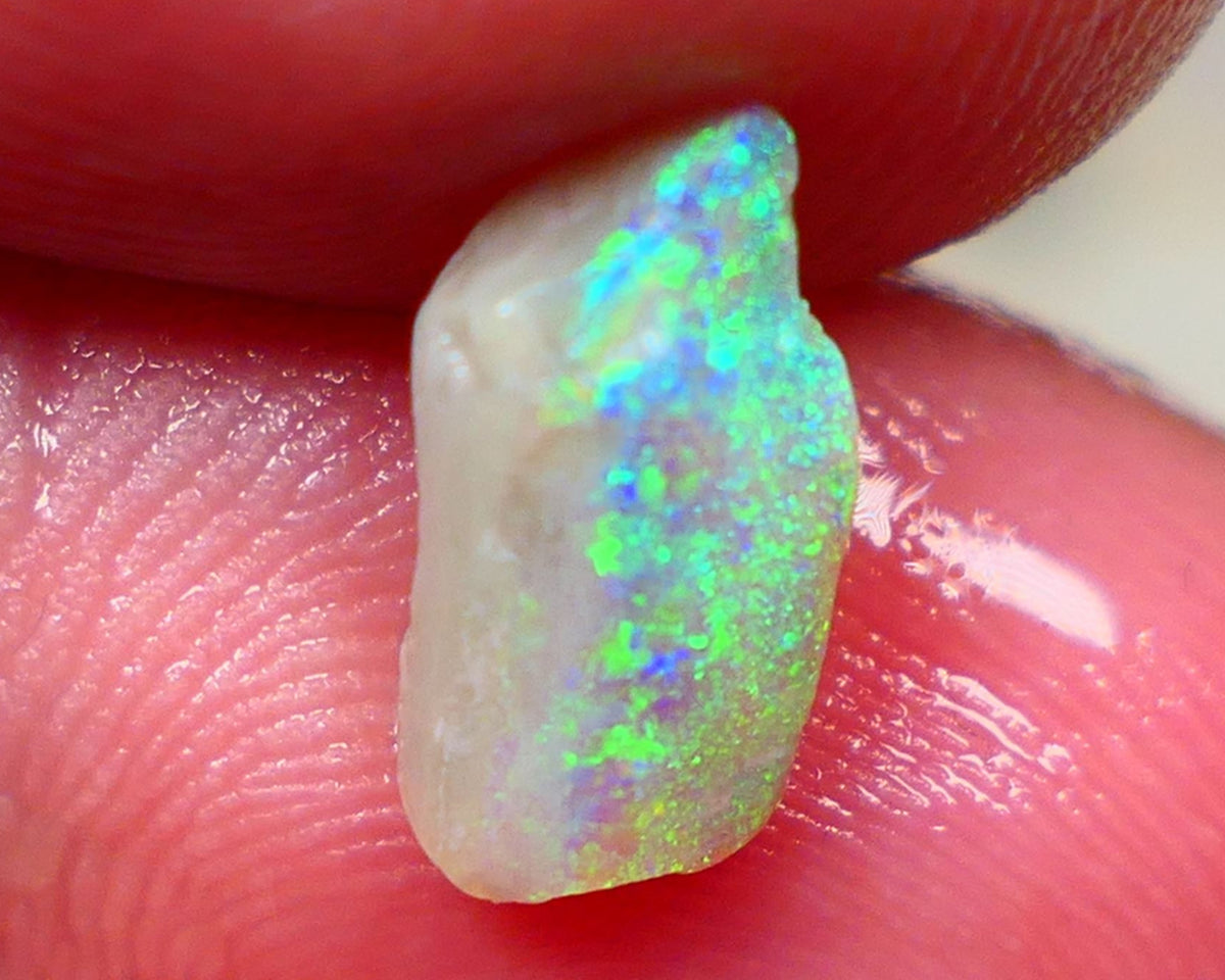 Lightning Ridge Rough Crystal Seam opal rub/rough 1.70cts Stunning Display of Yellows/greens/blues to cut and polish a small stone 11x6x4mm Auciton125