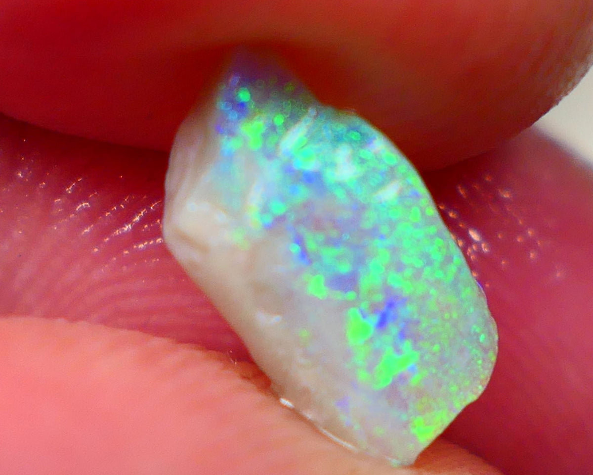 Lightning Ridge Rough Crystal Seam opal rub/rough 1.70cts Stunning Display of Yellows/greens/blues to cut and polish a small stone 11x6x4mm Auciton125