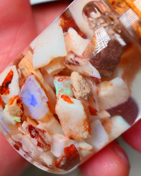 Coober Pedy Rough Opal 100cts Crystal/Light Potch & Colours to explore 12mm to chip size Auction139 Jar7 (jar not included)