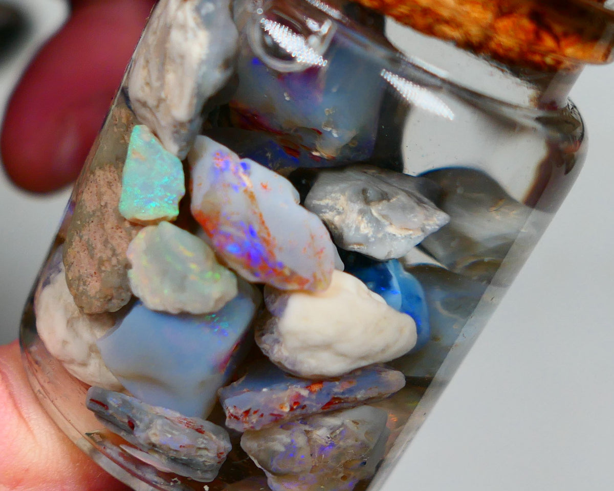 Lightning Ridge Rough Opal 120cts Potch & Colours to go at and explore 15mm to chip size Auction160JAR1