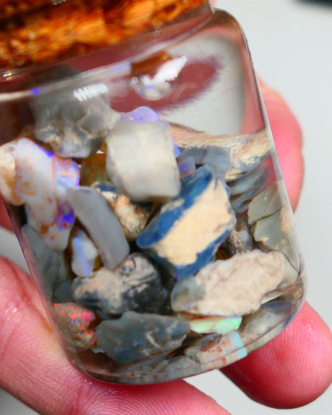 Lightning Ridge Rough Opal 120cts Potch & Colours to go at and explore 15mm to chip size Auction160JAR1