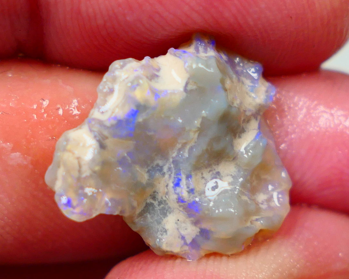 Lightning Ridge Untouched Crystal knobby opal rough 7.25cts Blue colours to gamble and explore  18x16x5mm Auction174