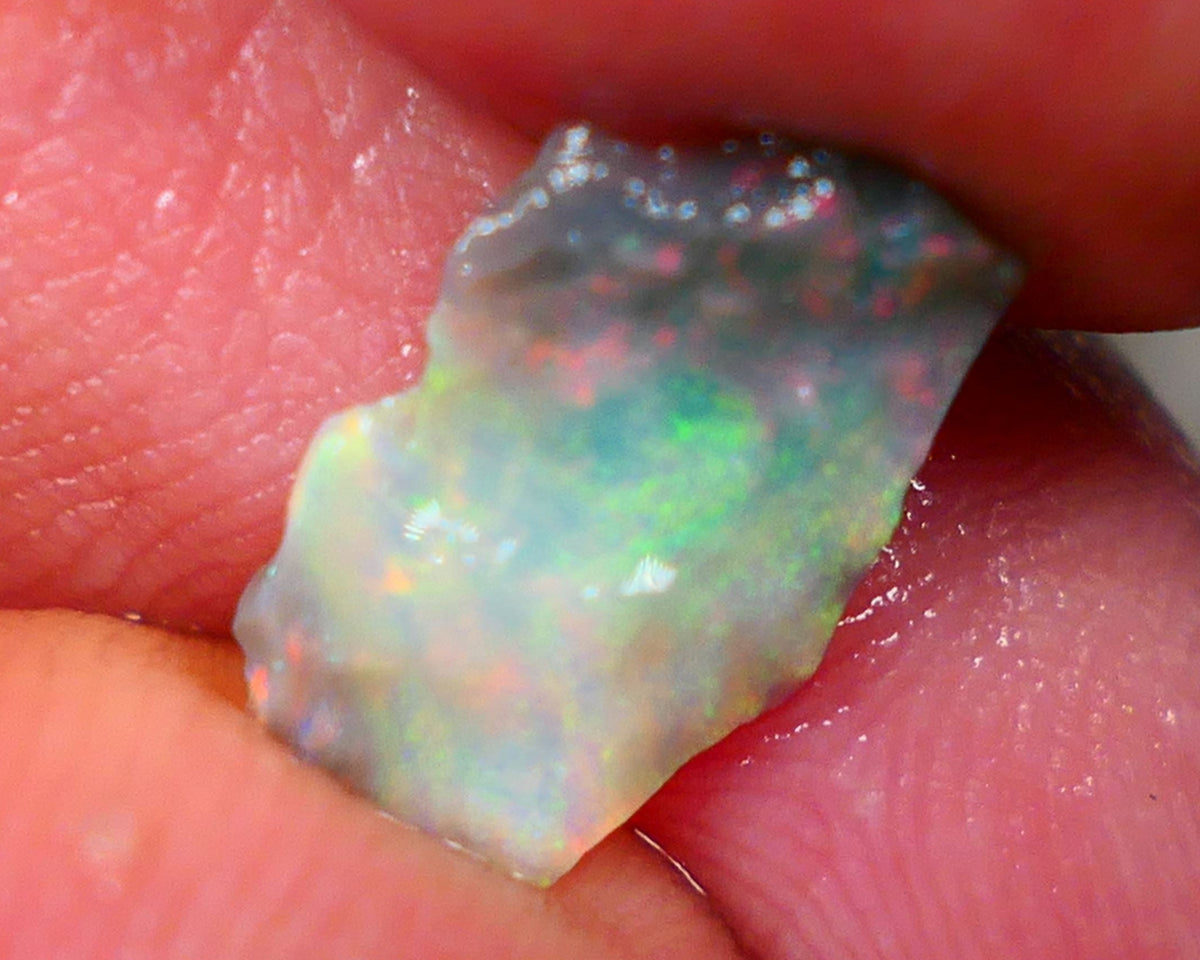 Gorgeous Mulga Seam opal rough 0.90cts From the Wee Warra Plains Stunning Bright Yellow dominant fires suit inlay 12x8x2mm  GMB-059