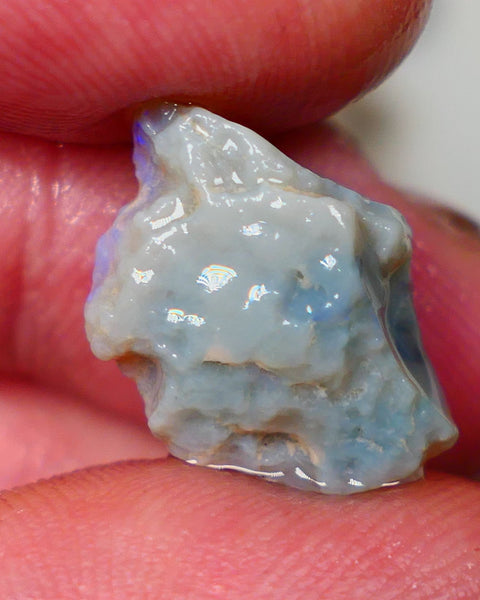 Lightning Ridge Dark Base Clipped knobby rough 8.10cts 18x13x8mm Bright Blue fires sold as gamble 1x13x8mm GMB-057