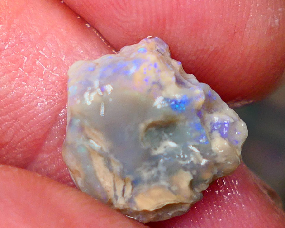 Lightning Ridge Untouched Dark Crystal knobby opal rough 6.10cts Gorgeous tones of Blues to explore sold as gamble 15x13x6mm GMB-055