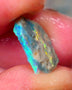 Lightning Ridge Crhystal Seam opal rough 1.90cts Cutters Select thin so suit inlay Bright Green/Yellow  dominant fires 12x12x2.5mm GMB-053