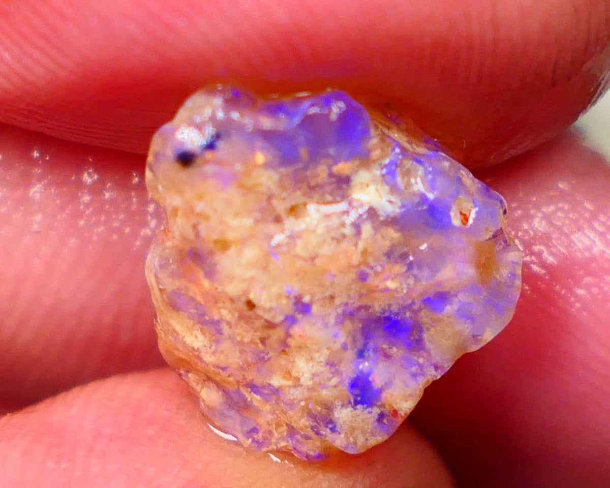 Lightning Ridge Untouched Crystal knobby opal rough 4.75cts Blues to explore sold as gamble 13x13x6mm GMB-049