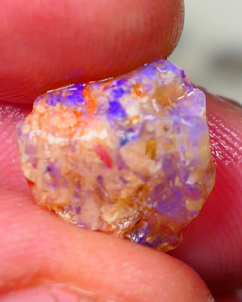 Lightning Ridge Untouched Crystal knobby opal rough 4.75cts Blues to explore sold as gamble 13x13x6mm GMB-049