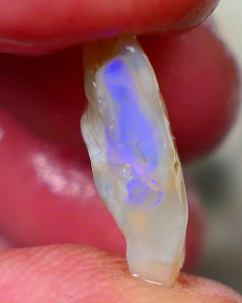 Lightning Ridge Crystal Seam opal rough 4.80cts Blue colours in the bar to gamble 17x12x5mm  GMB-042