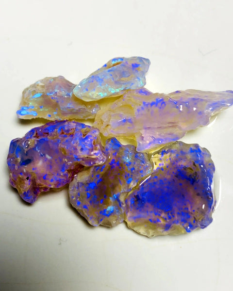 Lightning Ridge Rough Opal Parcel 28cts Cutters Select Crystal bright & colourful material to cut 20x10x7mm to 14x7x3mm WAC03