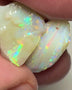 Lightning Ridge Rough Opal 6.95cts Pair Select hand picked Cutters Dark Seams Bright Multifires 15x11x4mm & 16x8x3mm NSA005