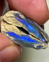 Lightning Ridge Rough Opal 27.5cts Stunning Dark Crystal Knobby Split with Vibrant Blues 27x18x7mm & 25x10x5mm WAD3