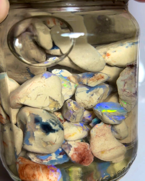Lightning Ridge Rough Opal Parcel 525cts rough formations colour/Multicolours & bars 25x20x16mm to 10x8x4mm 1016