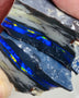 Lightning Ridge Rough Mulga® Black Opal Seam Split 27cts Exotic & Stunning Cutters Gorgeous Multifire bars 25x13x11mm both approx WSU43