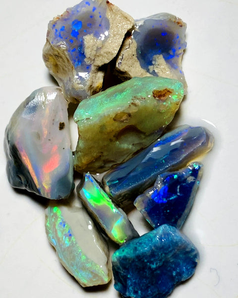 Lightning Ridge Rough Opal Parcel 28cts Cutters Select Bright Stunning colourful material to cut 16x12x7mm to 9x5x2mm WAA74