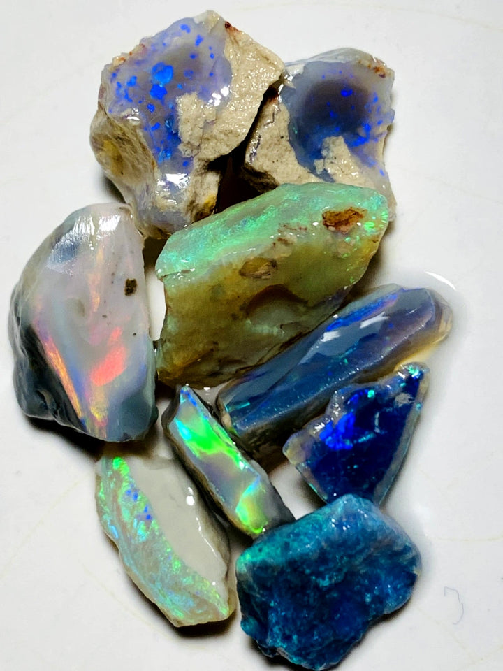 Lightning Ridge Rough Opal Parcel 28cts Cutters Select Bright Stunning colourful material to cut 16x12x7mm to 9x5x2mm WAA74