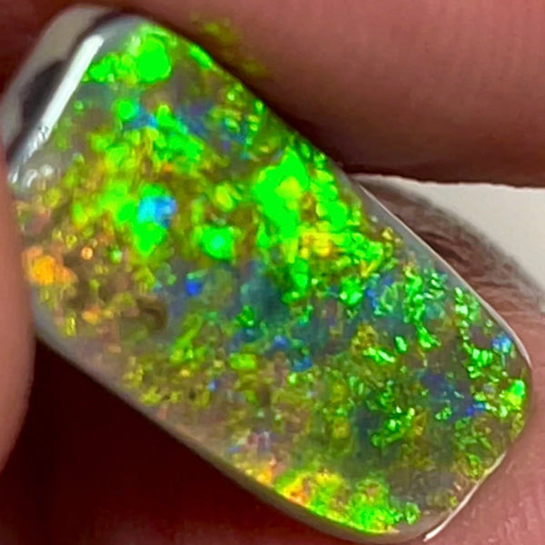 Gem Rub Of Lightning Ridge 4.95cts Stunning Super Bright & gorgeous Electric Multifires for setting in fine jewellery  17.00x 8.00x 3.00mm NSW069