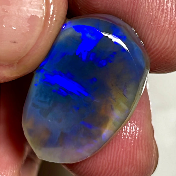 Lightning Ridge Opal Big Rough/Rub Dark Base Crystal Knobby From the Miners Bench® 23cts Broad zones of Blue fires 25.000 x 15.000 x 10.000 mm  WAE37